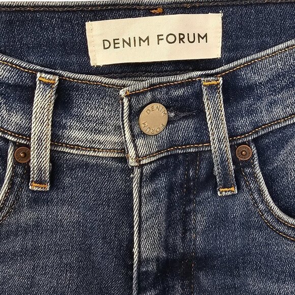 Denim Forum The Jane Mid Rise Boot Jeans Blue Size  25 - Picture 8 of 10